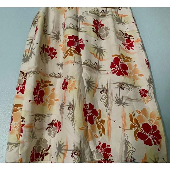 DIsney World Hawaiian Mickey Mouse Silk Wrap Skirt - Picture 4 of 5